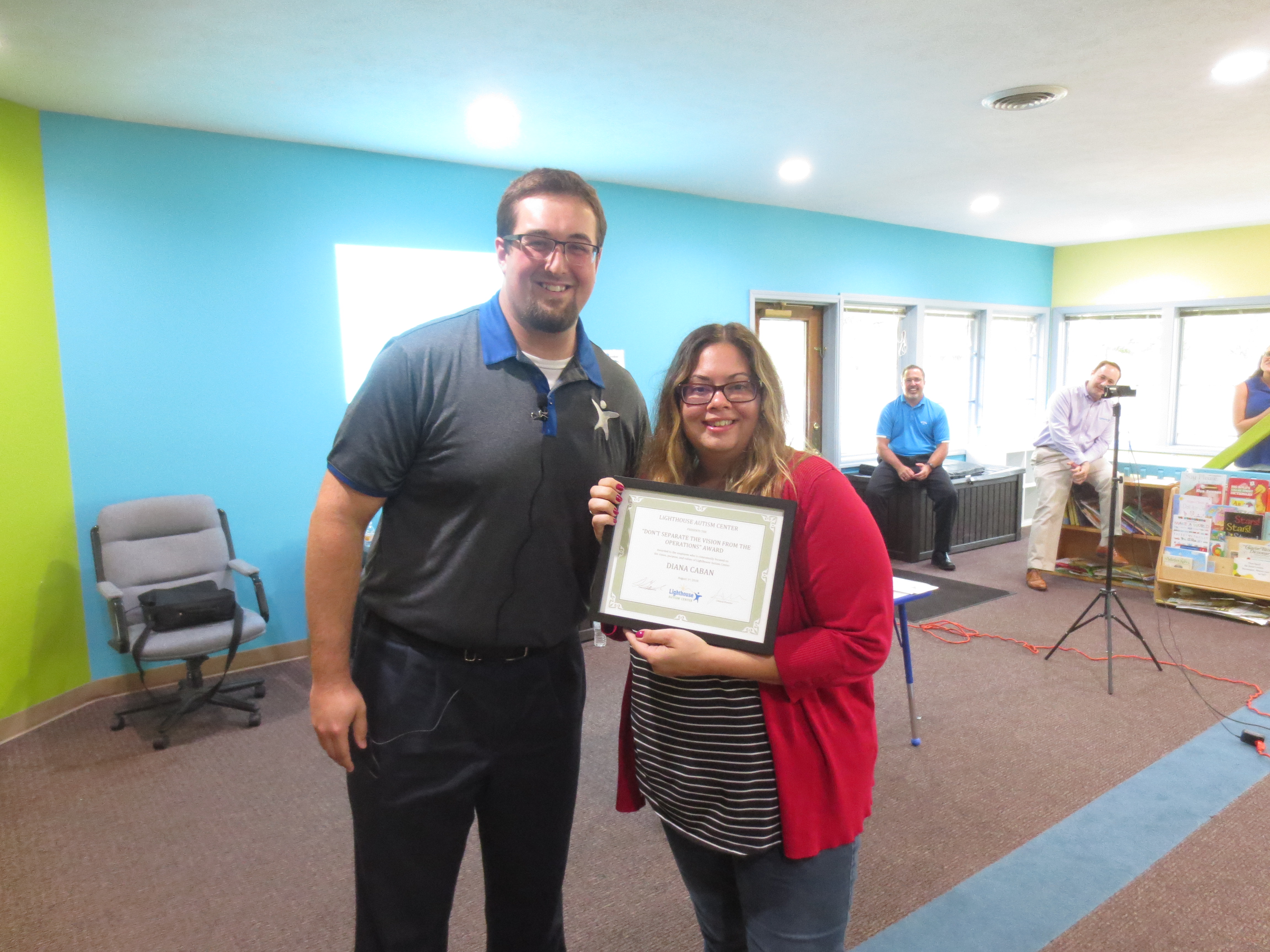 Diana Caban pictured with Clinical Administrator Sean Addley