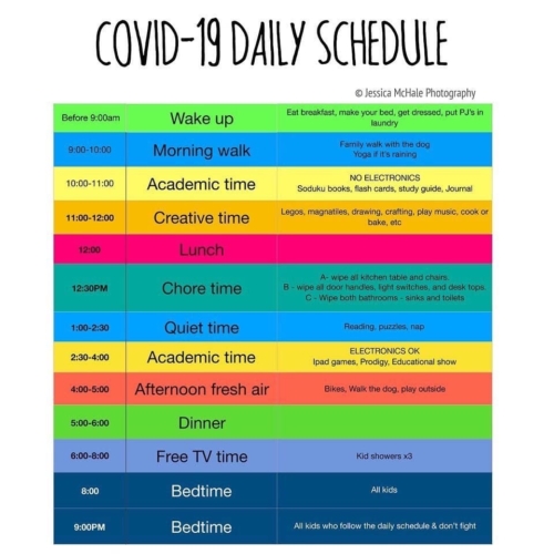 COVID-19 Schedule