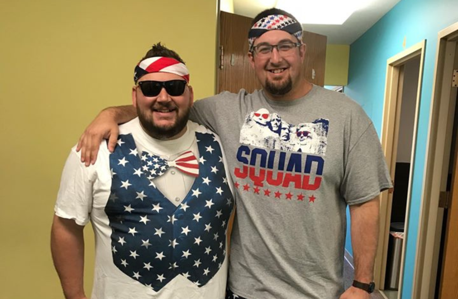 Two male therapists on 4th of July