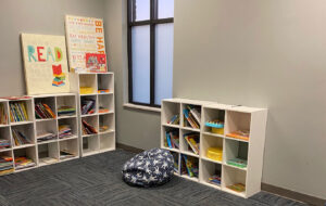 A reading corner room inside of the Lighthouse Autism Center Greenfield location