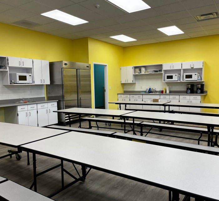 A kitchen cafeteria for learners to enjoy lunch and snacks at Lighthouse Autism Center