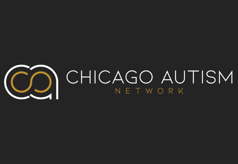 Chicago Autism Network logo on a dark gray background