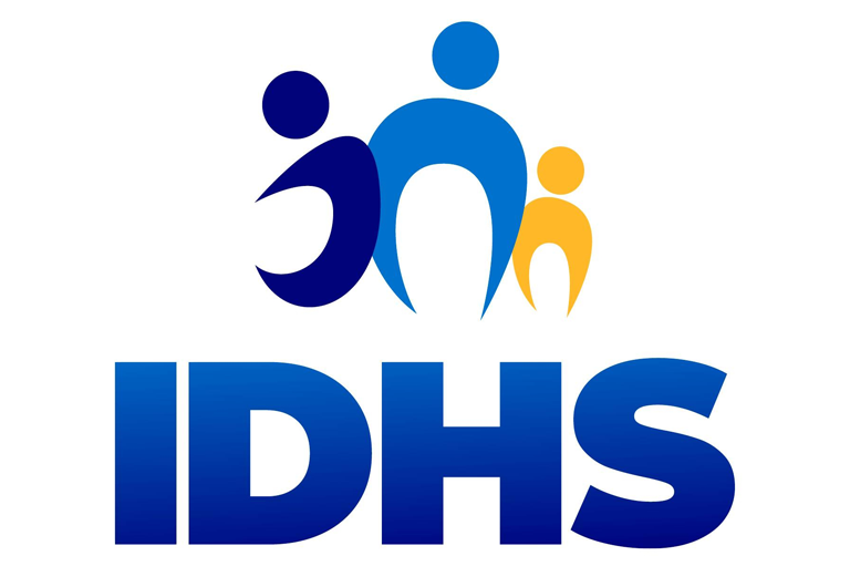 Illinois Department of Human Services blue logo on a white background